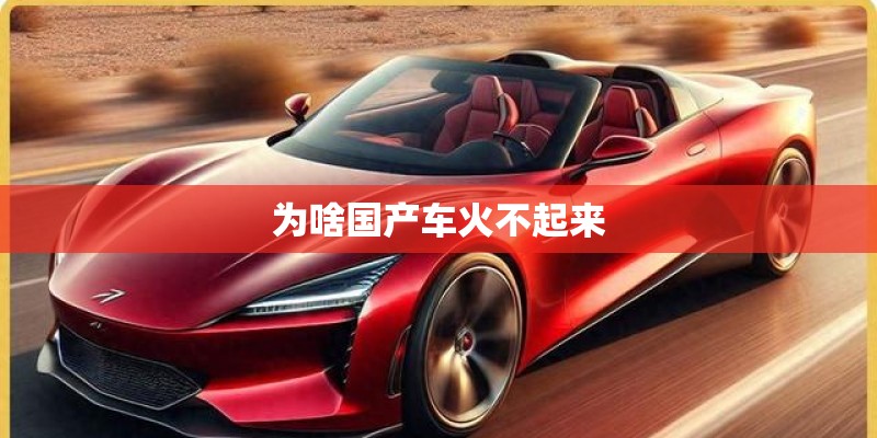 为啥国产车火不起来