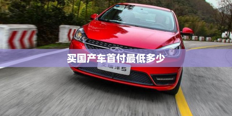 买国产车首付最低多少