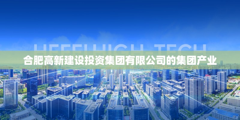 合肥高新建设投资集团有限公司的集团产业