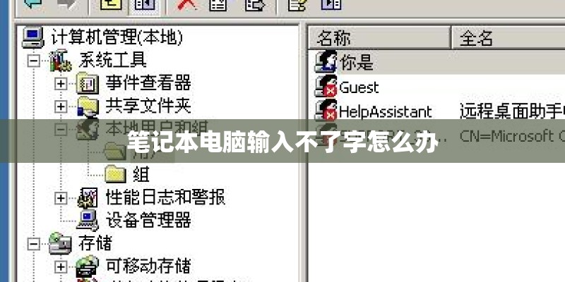 笔记本电脑输入不了字怎么办