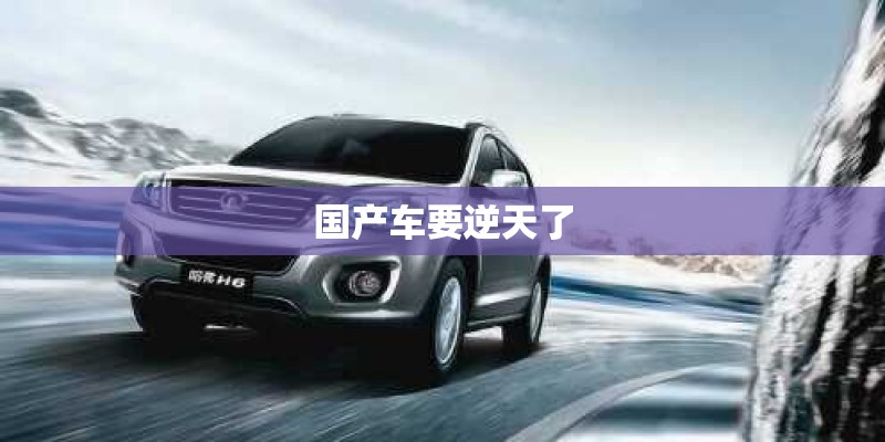 国产车要逆天了