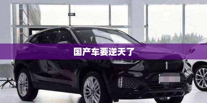 国产车要逆天了