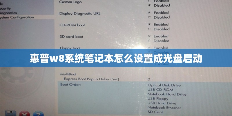 惠普w8系统笔记本怎么设置成光盘启动