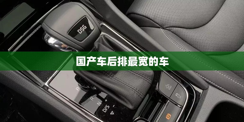 国产车后排最宽的车