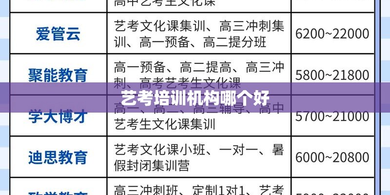 艺考培训机构哪个好