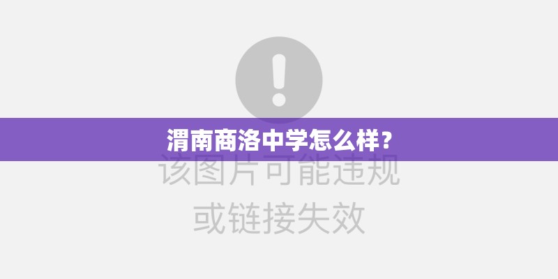 渭南商洛中学怎么样？