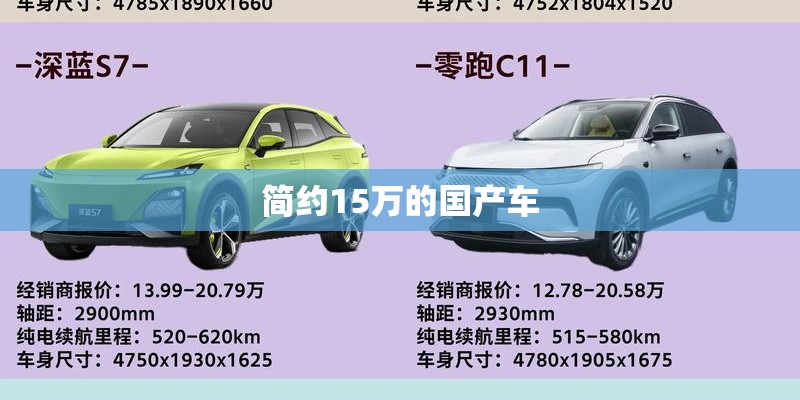 简约15万的国产车