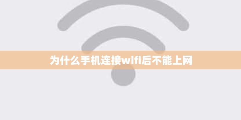 为什么手机连接wifi后不能上网