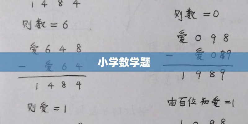 小学数学题
