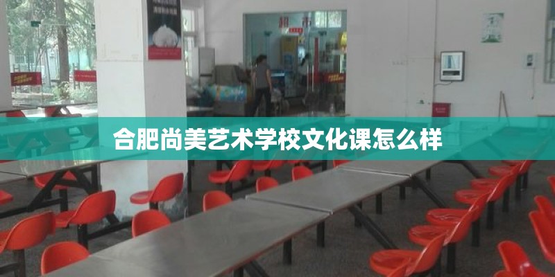合肥尚美艺术学校文化课怎么样