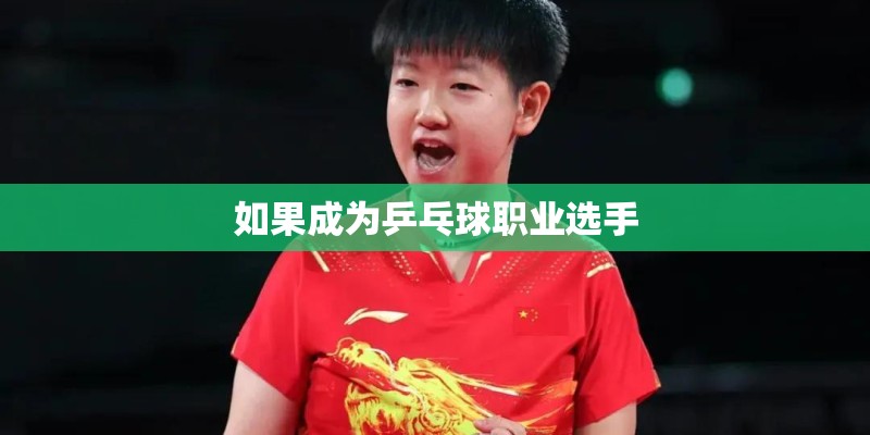 如果成为乒乓球职业选手