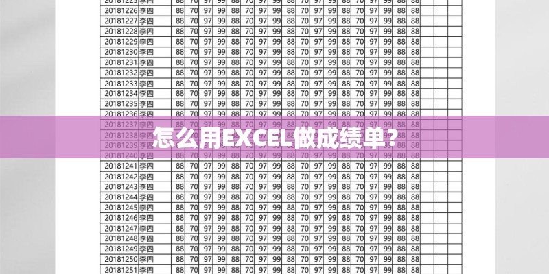 怎么用EXCEL做成绩单? 怎么用EXCEL做成绩单?