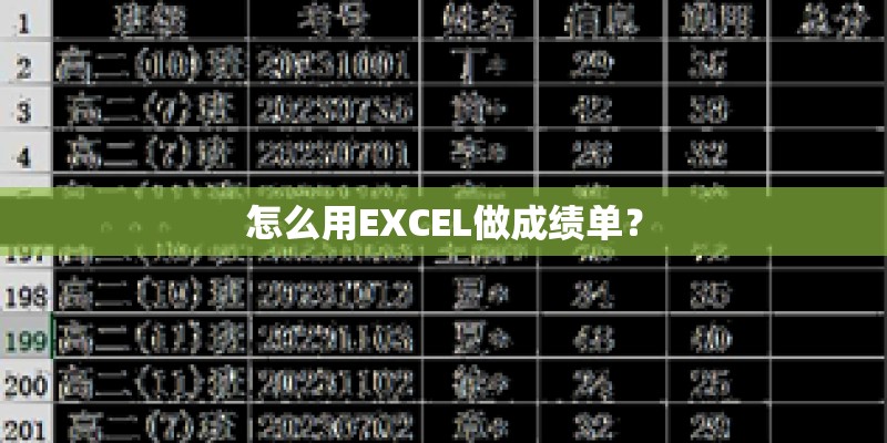 怎么用EXCEL做成绩单? 怎么用EXCEL做成绩单?