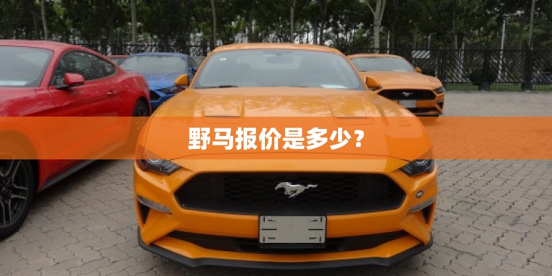 野马报价是多少？