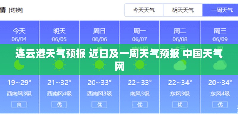 连云港天气预报 近日及一周天气预报 中国天气网