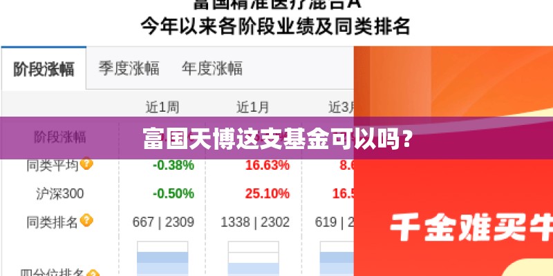 富国天博这支基金可以吗？
