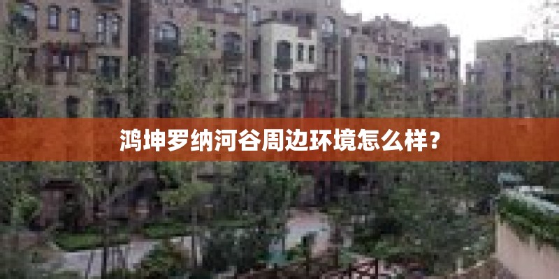 鸿坤罗纳河谷周边环境怎么样？
