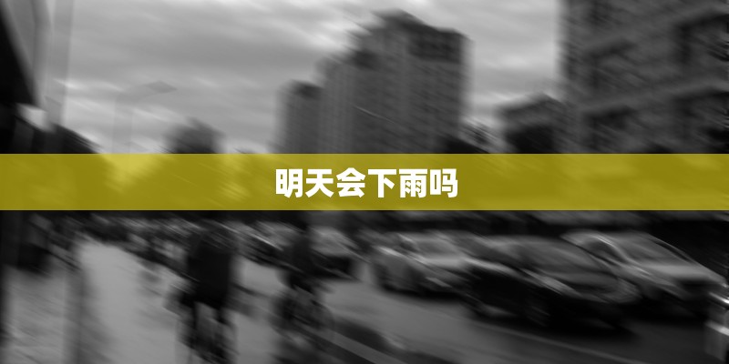 明天会下雨吗