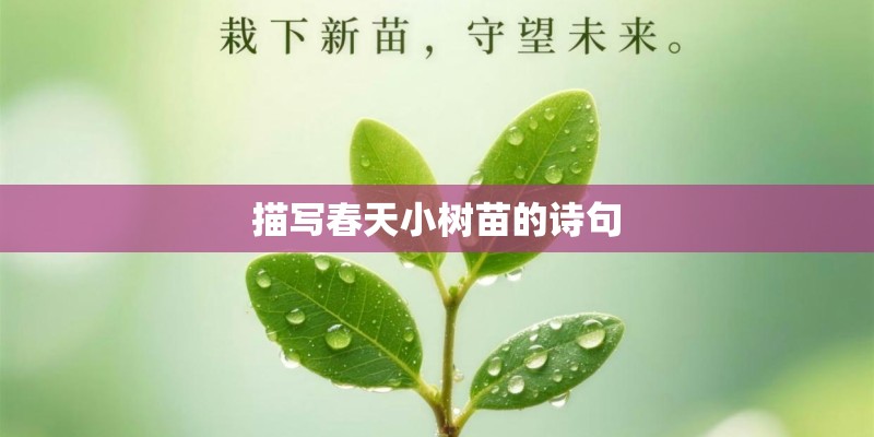 描写春天小树苗的诗句