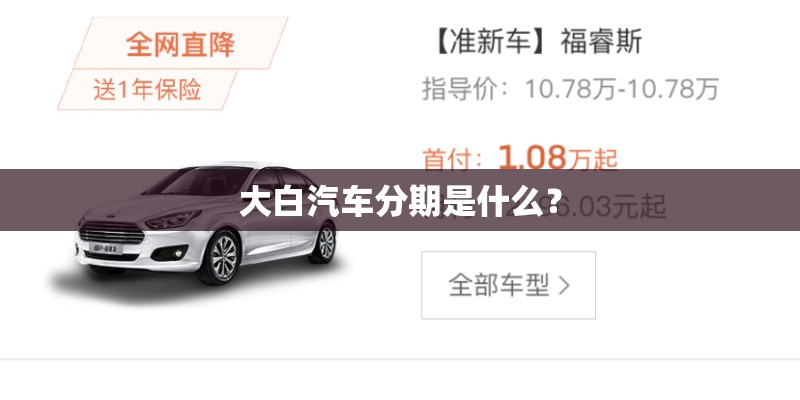 大白汽车分期是什么？