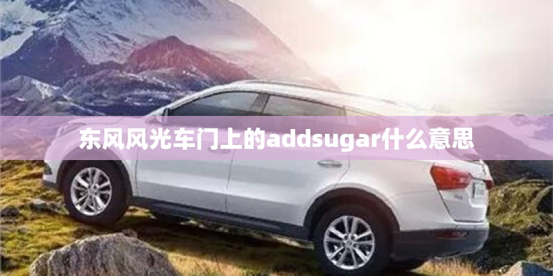 东风风光车门上的addsugar什么意思