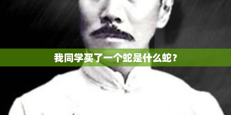 我同学买了一个蛇是什么蛇？