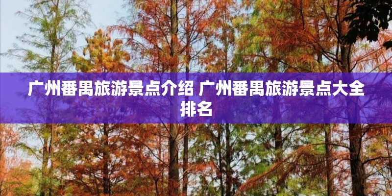 广州番禺旅游景点介绍 广州番禺旅游景点大全排名