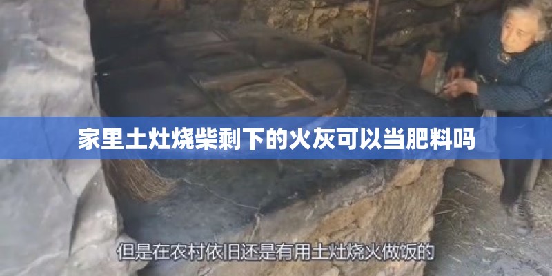 家里土灶烧柴剩下的火灰可以当肥料吗