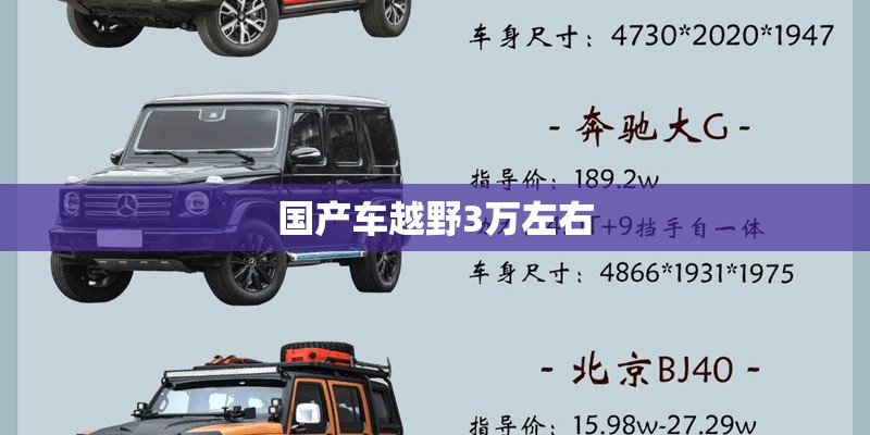 国产车越野3万左右