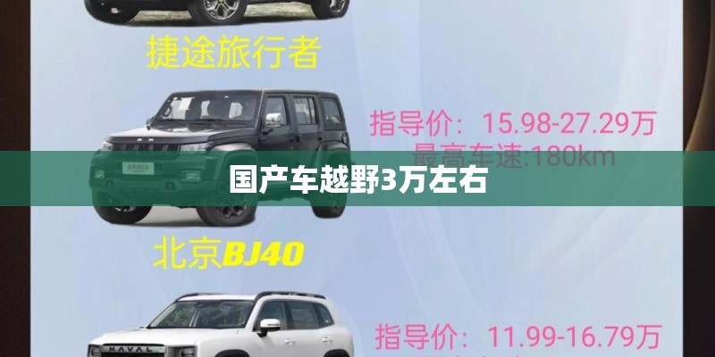 国产车越野3万左右
