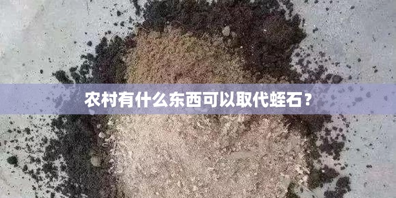 农村有什么东西可以取代蛭石？