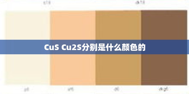 CuS Cu2S分别是什么颜色的
