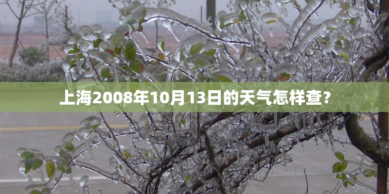 上海2008年10月13日的天气怎样查？