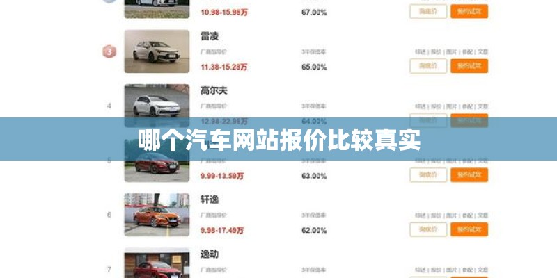 哪个汽车网站报价比较真实