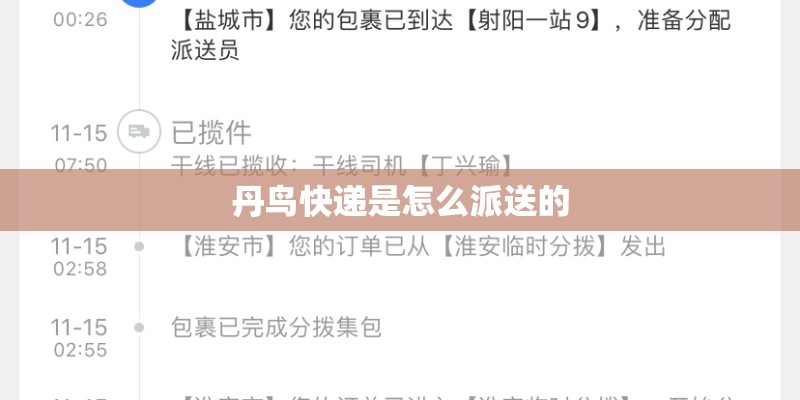 丹鸟快递是怎么派送的