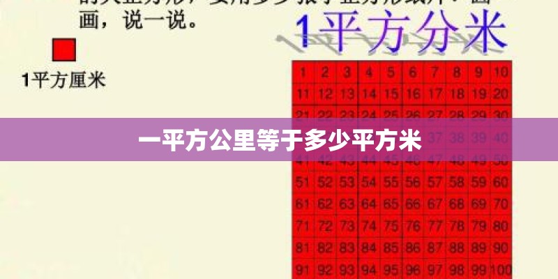 一平方公里等于多少平方米